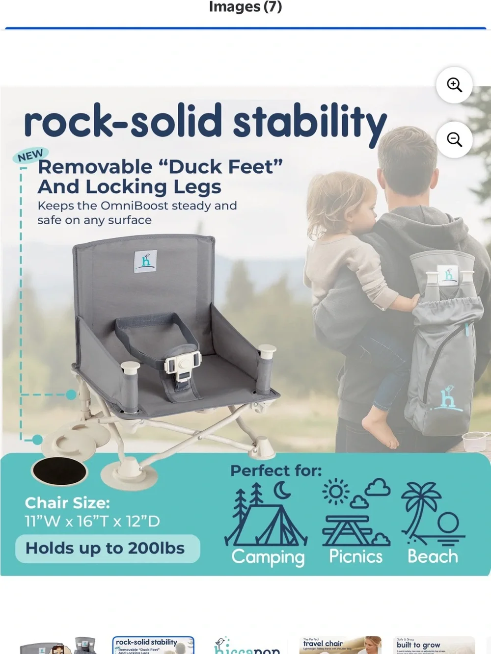Hiccapop portable gray